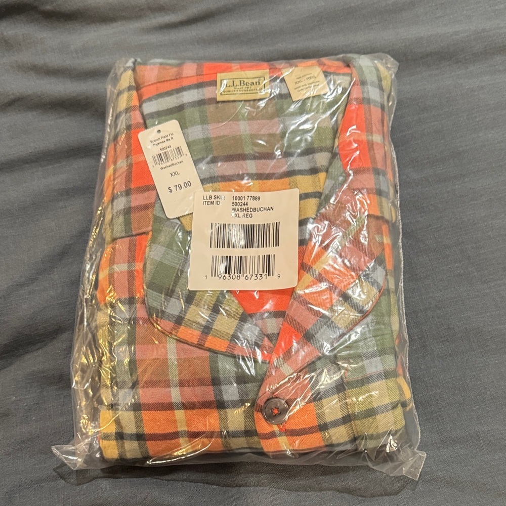 L.L. Bean Men’s Plaid Pajama Set